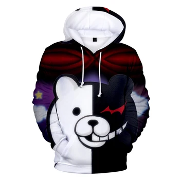 

Funny Monokuma 3D Print Hoodies Male/Female Leisure spring autumn winter Sweatshirt Hoodies Cute Monokuma Hoodies