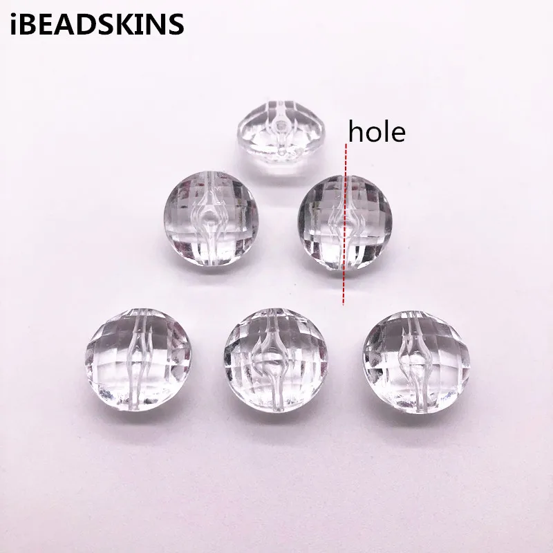 

New arrival 19mm 210pcs clear Acrylic Round flat shape beads for stud earrings/earrings accessories/Earring parts/ jewelry DIY