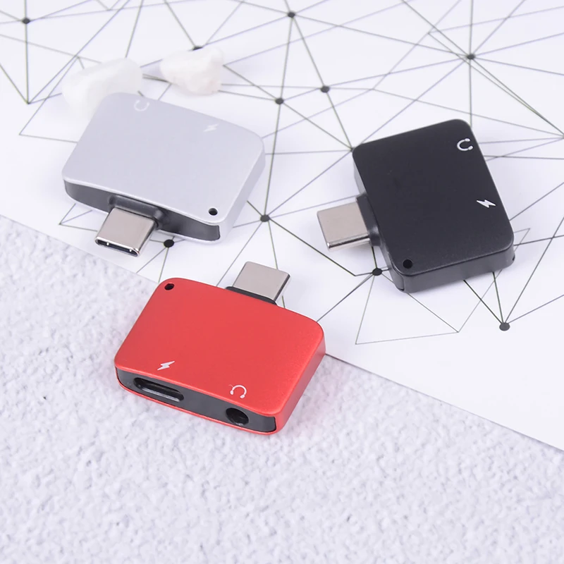 

2 in 1 Type-C Audio Charging Adapter USB Type C to 3.5mm Headphone Jack Charger Converter Connector