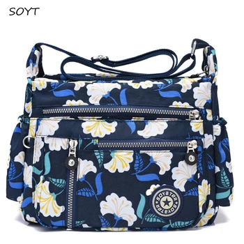 

2020 women shoulder bag Nylon handbag printing women messenger bags famous brand Casual Floral Bag