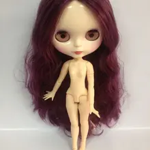 Цена фиолетовые волосы цельная кукла без одежды кукла, Заводская кукла, подходит для DIY Изменить игрушка BJD для девочек