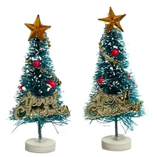 2 шт 6,5 см высокий кукольный домик Рождественская елка DIY Миниатюрный садовое украшение реквизит для фотосессии кукольный домик подарок