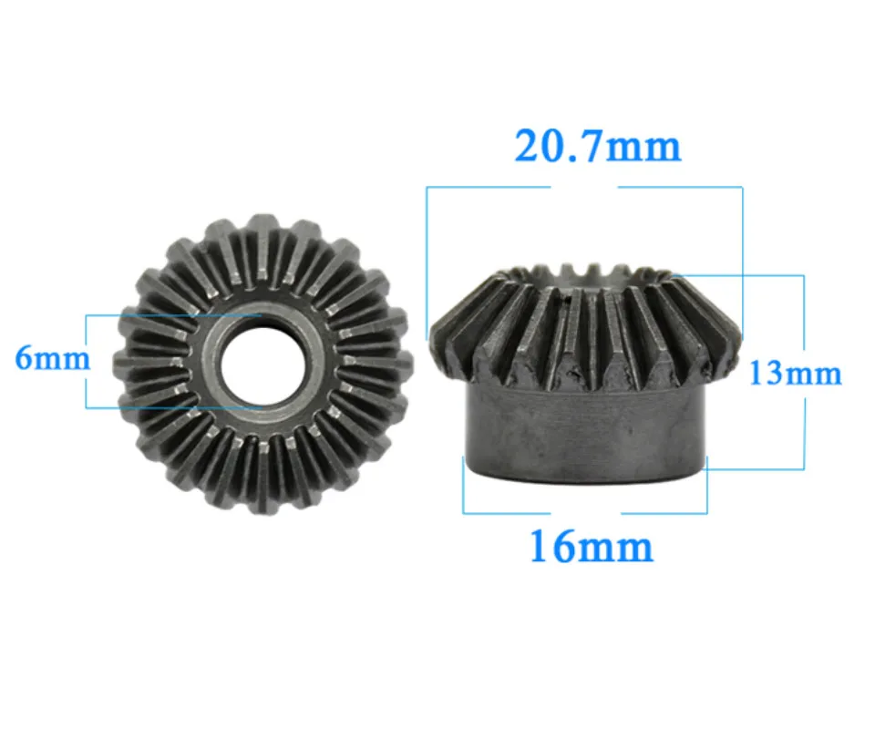 YIMAKER 2 шт. 6 мм Металлические конические шестерни 1 модуль 20 зубов с внутренним отверстием 6 мм 90 градусов привод коммутации