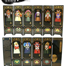 Tnukk Экран складной Экраны 6 присоединился к панели декоративные роспись по дереву бебу лица Макияж в Пекинская опера Пекинская маска