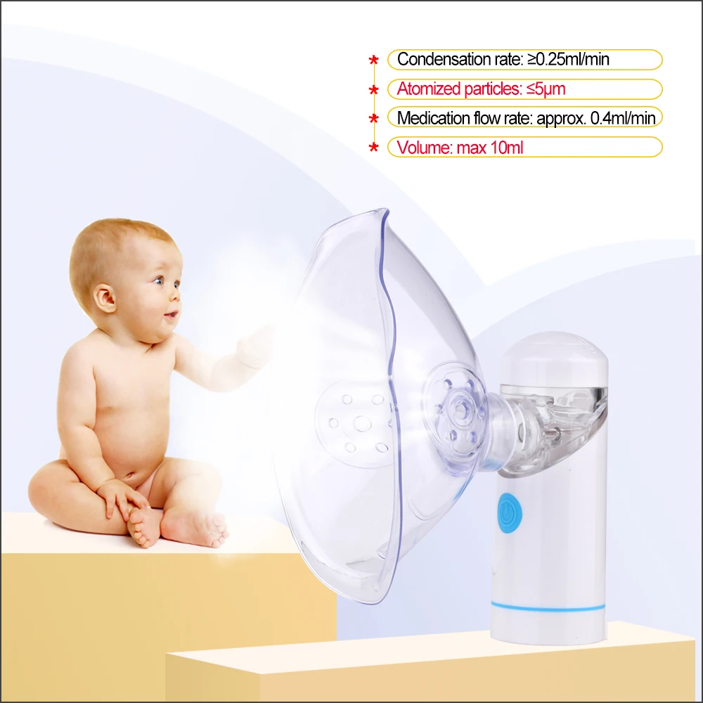 

RZ Mesh Nebulizer Health Care Handheld Home Children Adult Asthma Inhaler Mini Nebulizador Care Inhale Ultrasonic Nebulizer