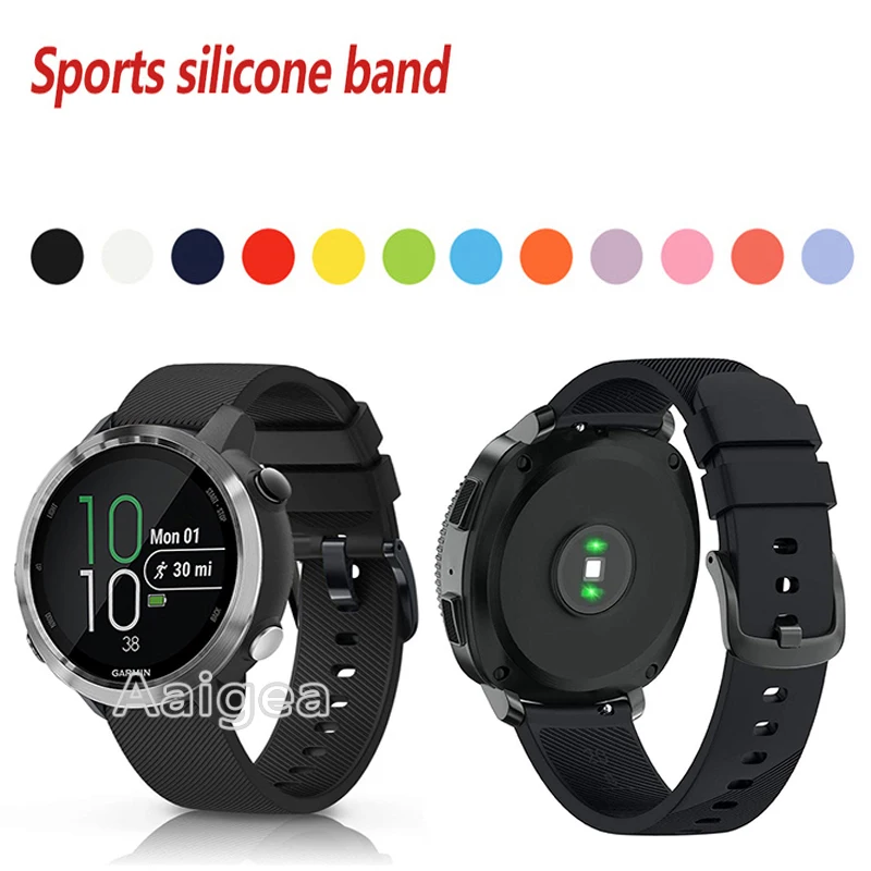 

New Soft Silicone Watch Strap Band For Garmin Forerunner 645 Music Smart Watch Replacement Sport Bracelet 20mm Wrist strap band