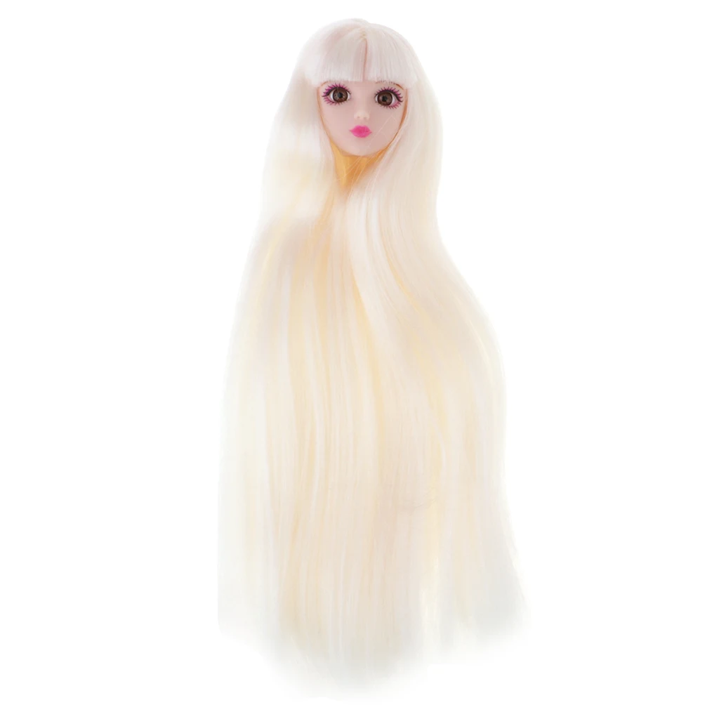 1/6 BJD Head Sculpt Mold With Makeup Facial White Hair Kit Female Figures Custom Parts for Kurhn for DOD DIY Custom Accessory