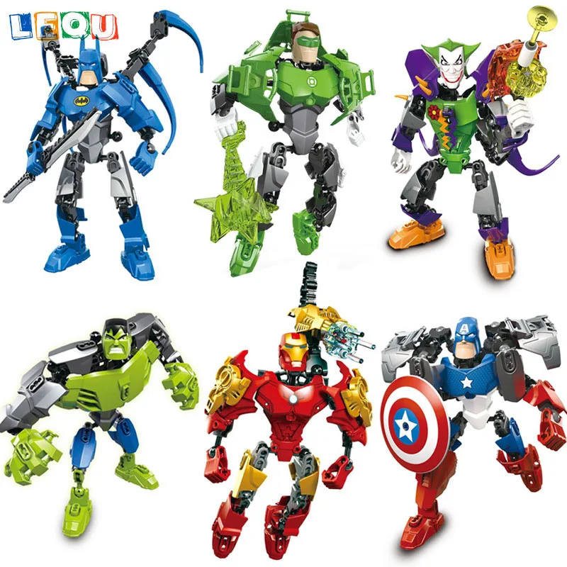 

20CM Marvel Endgame Figures Iron Man Hulk Joker Batman Green Lantern Captain Amerian Avengers 4 Building Blocks Brick LegoINGlys