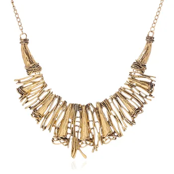 

LZHLQ Retro Vintage Rattan Choker Statement Necklace Women Necklaces Pendants Trendy Collares Collier