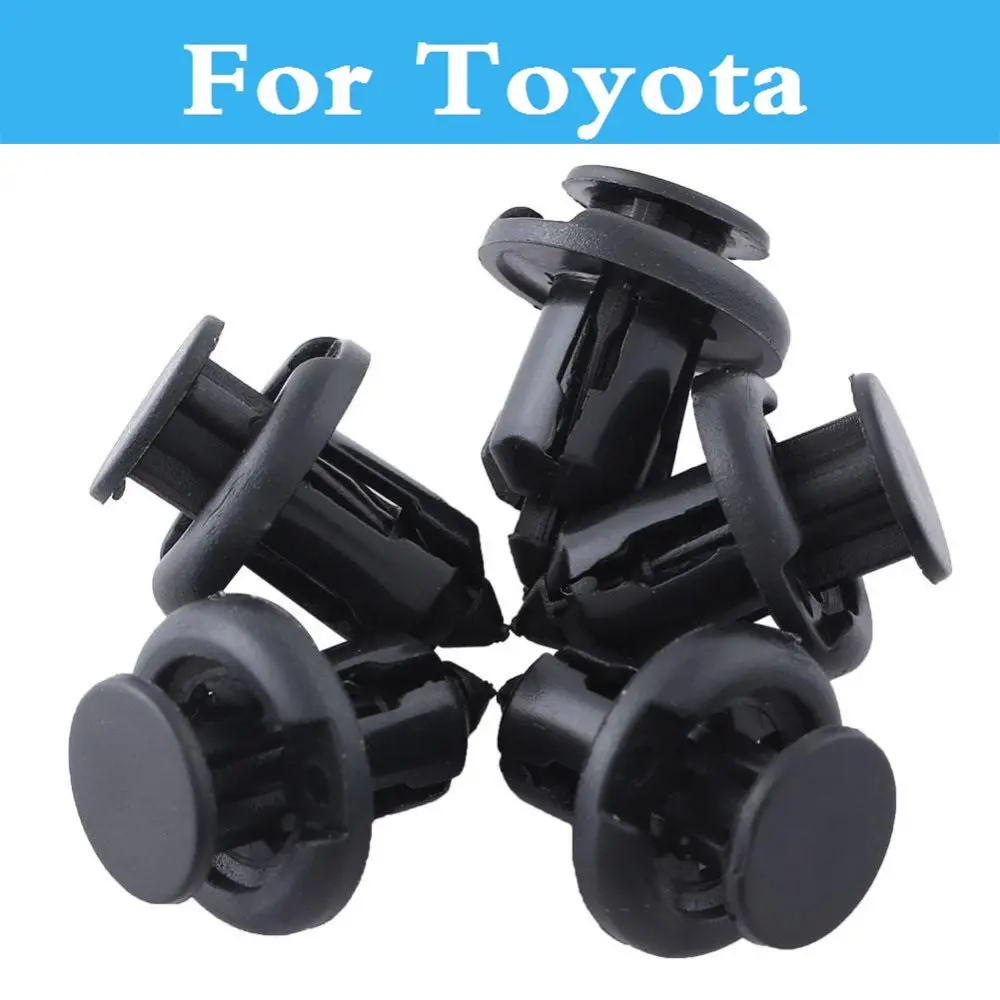 Black Plastic Push Type Rivet Retainer Fastener Bumper Clips for Toyota