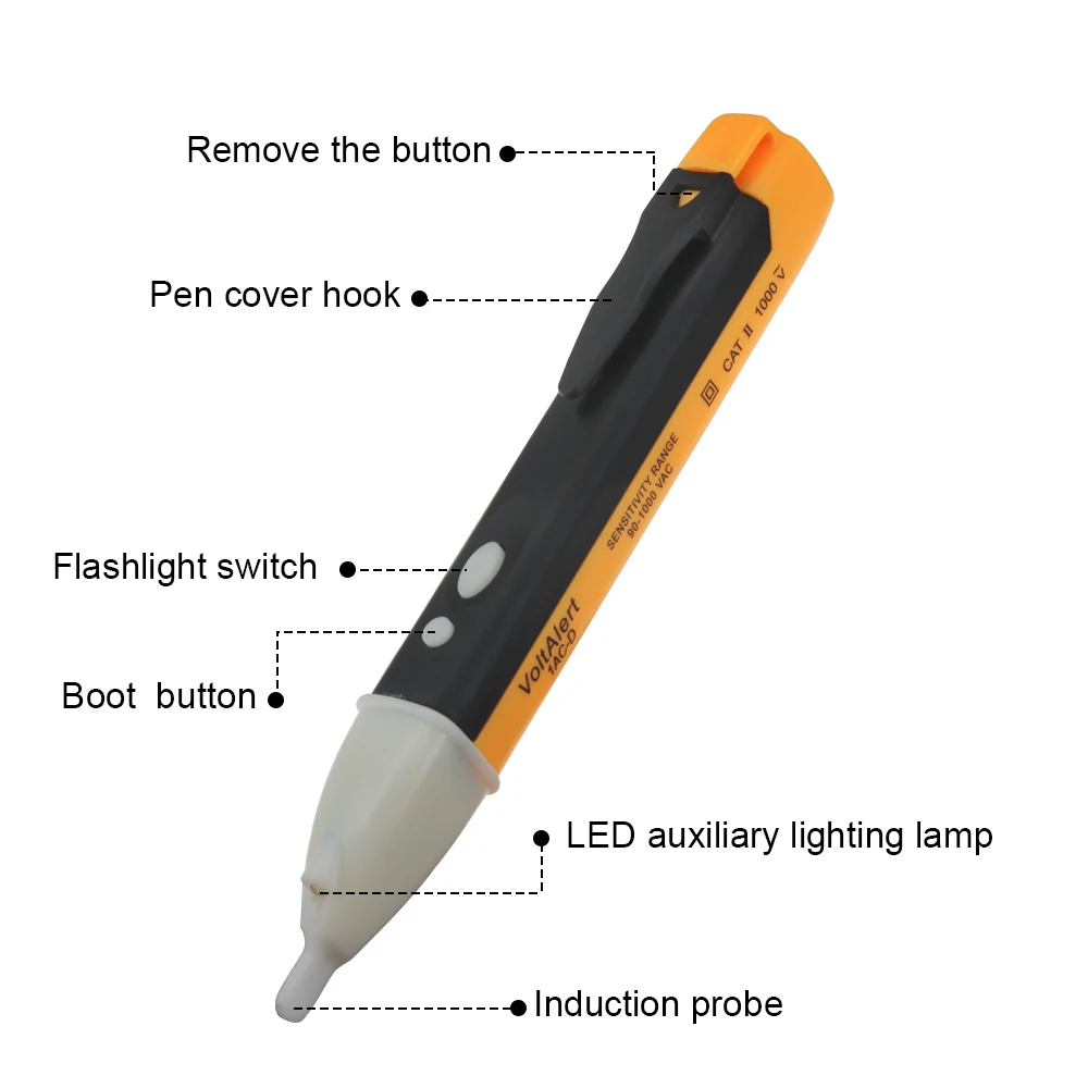 

Electric Test Pen LED Light Voltage Indicator Electric indicator Socket Wall AC Power Outlet Voltage Detector Sensor Tester