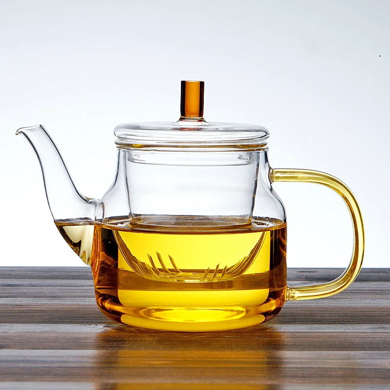 

500ml glass teapot with filter tea pot with infuser traditional chinese tea set blooming flower tea Household glass kettle