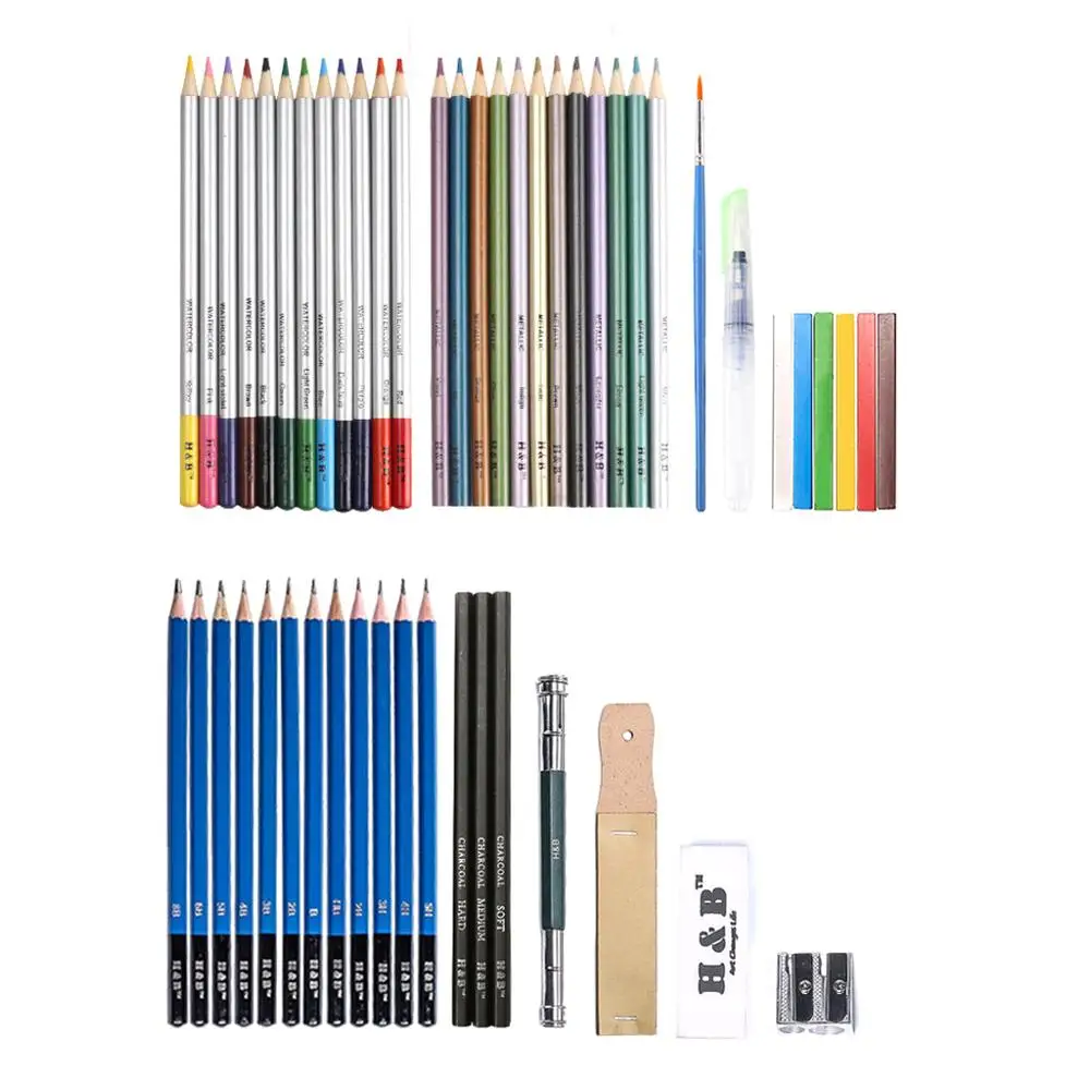 

Sketching Pencils Set, Drawing Pencils and Sketch Kit, 51-Piece Complete Artist Kit