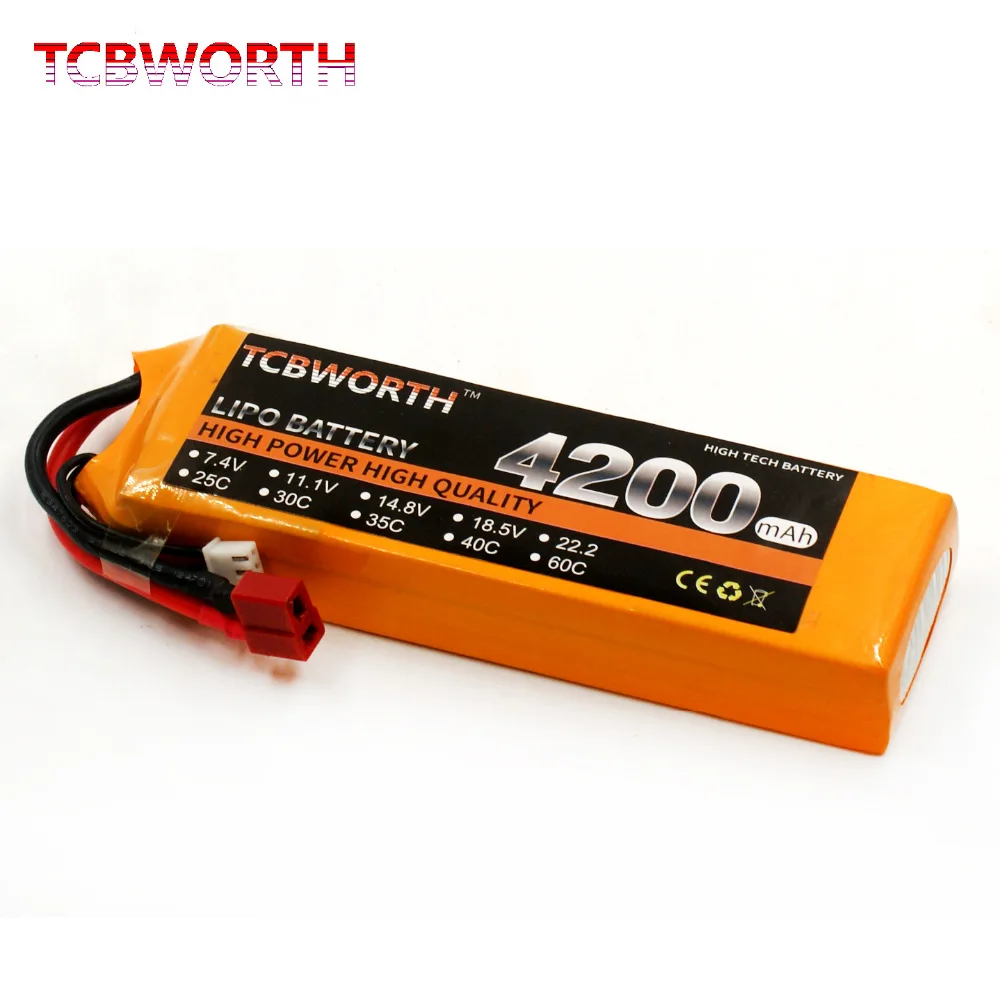 

2S RC Drone Lipo Battery 7.4V 4200mAh 25C 2S Li-Po batteries for RC Airplane Quadcopter Lithium-Polymer Batteria