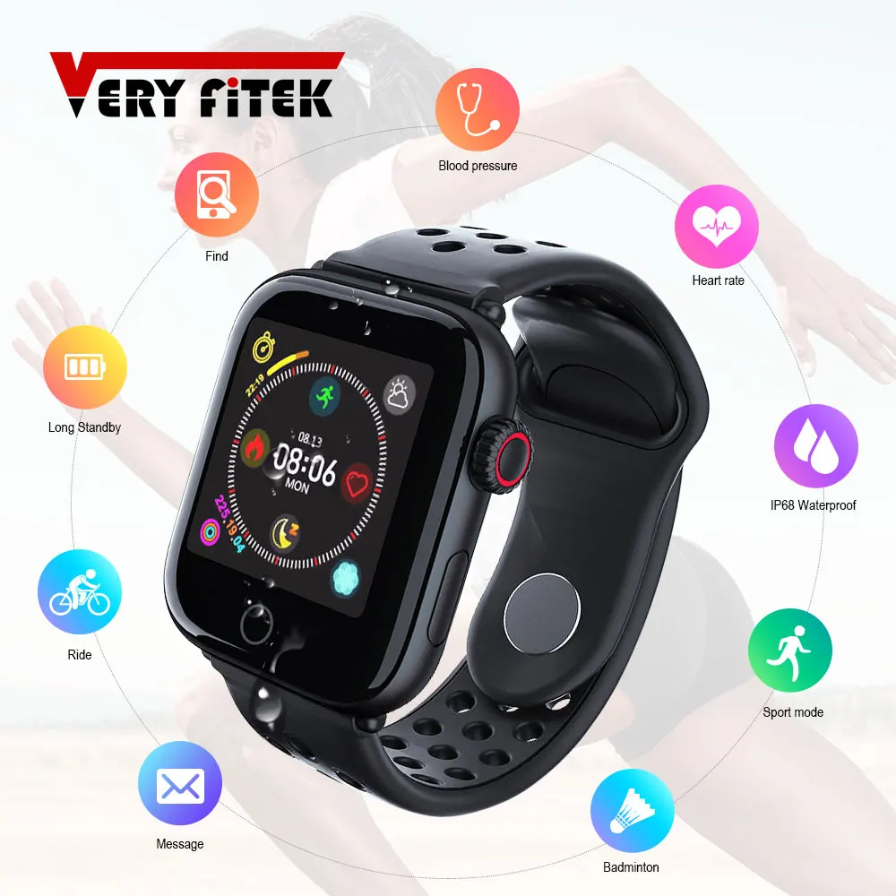 Смарт часы VERYFiTEK Z7 с монитором кровяного давления пульсометром фитнес браслетом