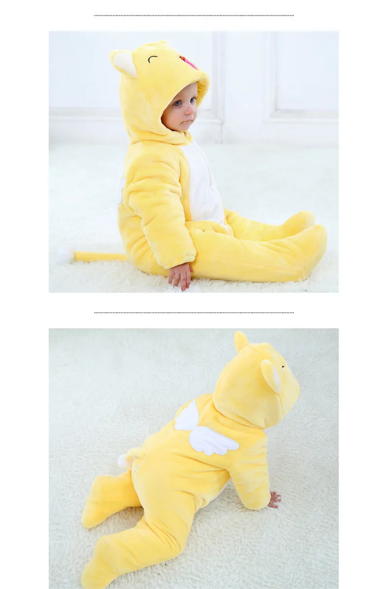 Brand New Baby Rompers Winter Thick  Baby Boy Girls Outdoor Wear Clothes Cotton Baby Romper Long Sleeve Newbore Rompers Hat 04