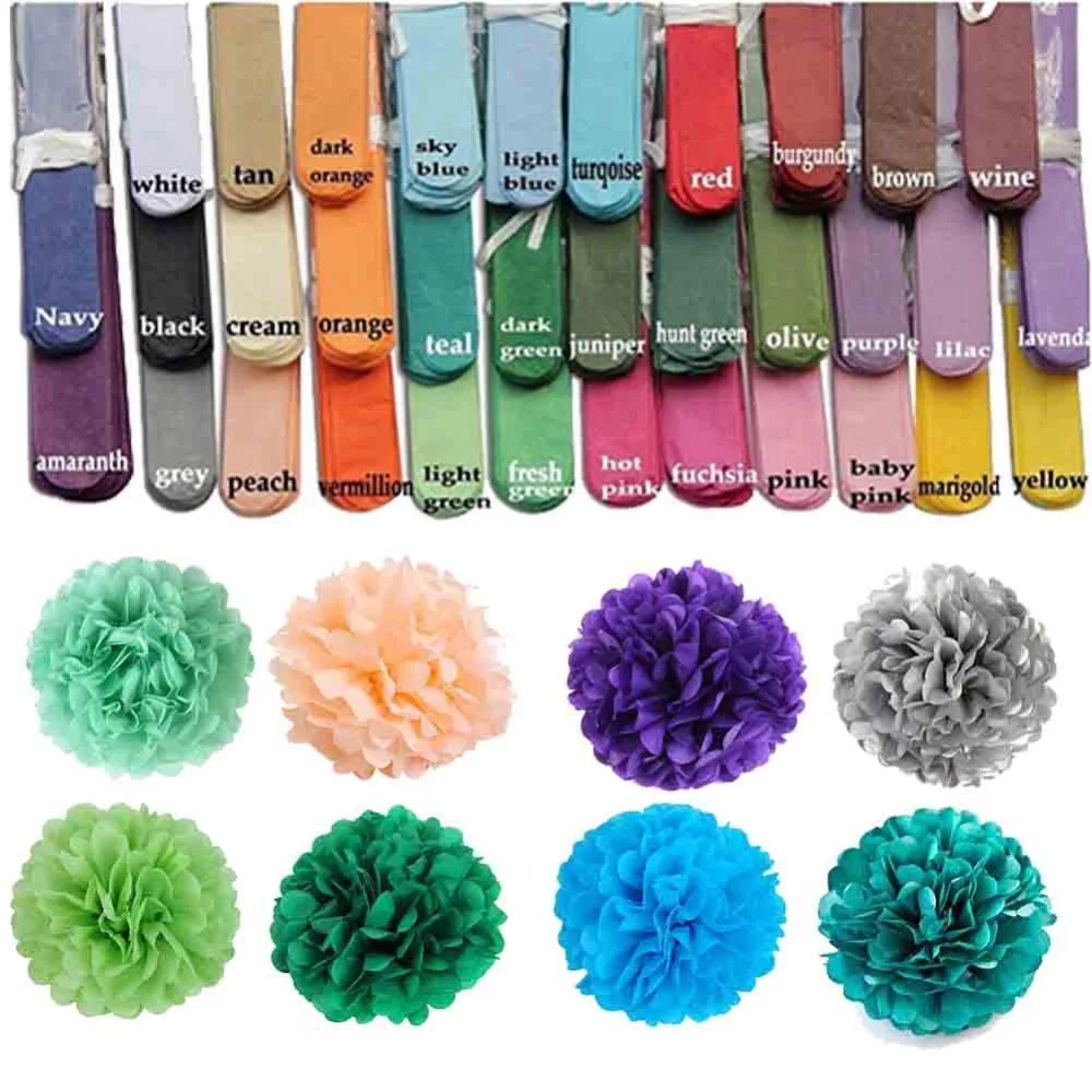 

100pcs 6"/15cm Tissue Paper Pom Pom Flowers for Party Decorations Baby Shower Birthday Wedding Event Party Supplies Accessories