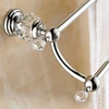 Modern Clear Crystal Bathroom Accessories Sets Silver Polished Chrome Bathroom Products Solid Brass Bathroom Hardware Sets jk6 ► Photo 2/6