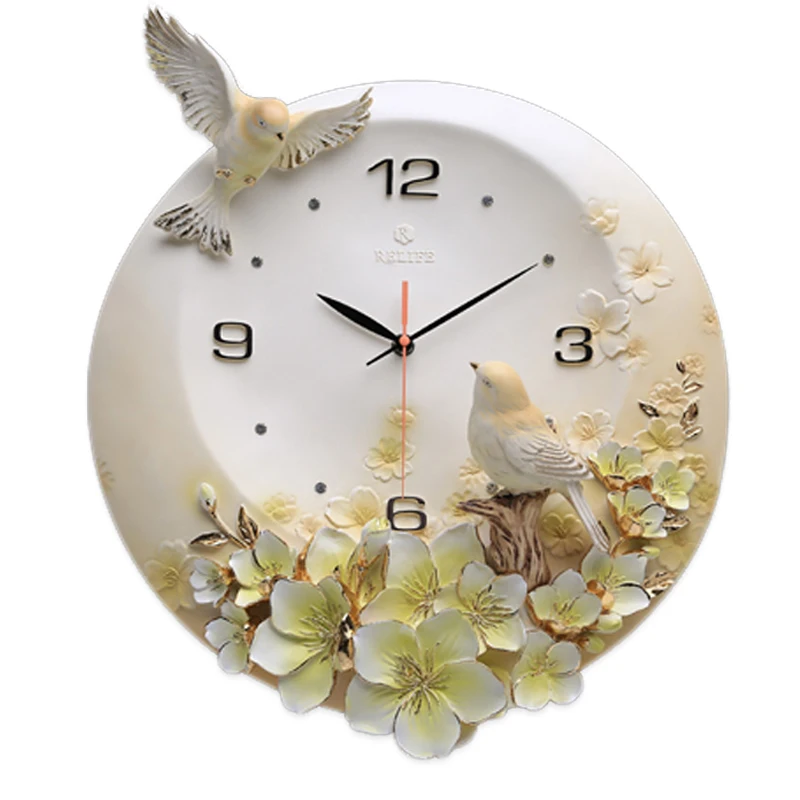 

Minimalist Embossed Wall Clock Design Wall Clock Mounted Metal Silent Clock Living Room Decoration R1504
