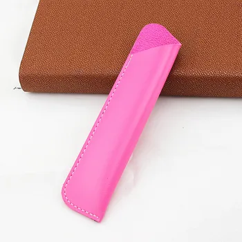 

Special Style Pink Pen Or Roller Ball Fountain Pen Leather Case for Only One Pen Storage Bag Office Business People