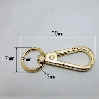 

20pcs Clasps Gold Curved Lobster Clasps Swivel Trigger Clips Snap For Key Ring,Backpack hook Free shipping