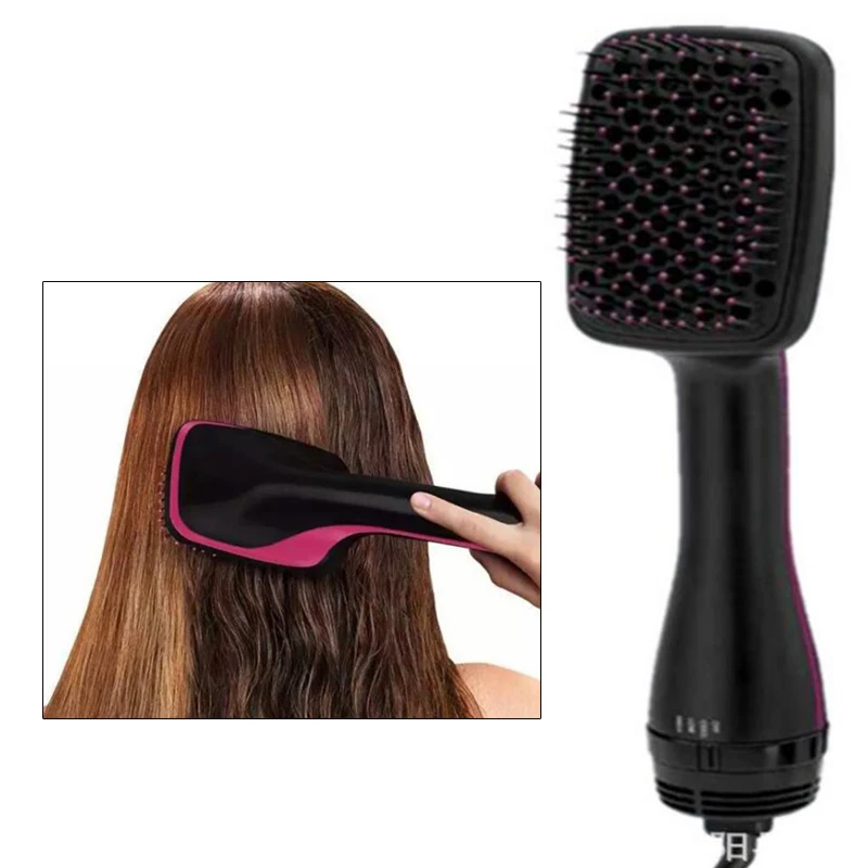 

(220V)Hot Air Comb Hot Air Blower Negative Ionic Dry Hair Comb Salon Beauty Brush 2 in 1 1000W