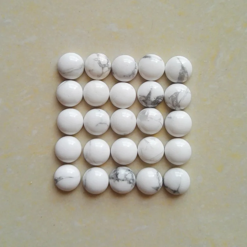 Белый howlite 8 мм Хорошее качество натуральный камень Круглый Шарм Кабошон бусины