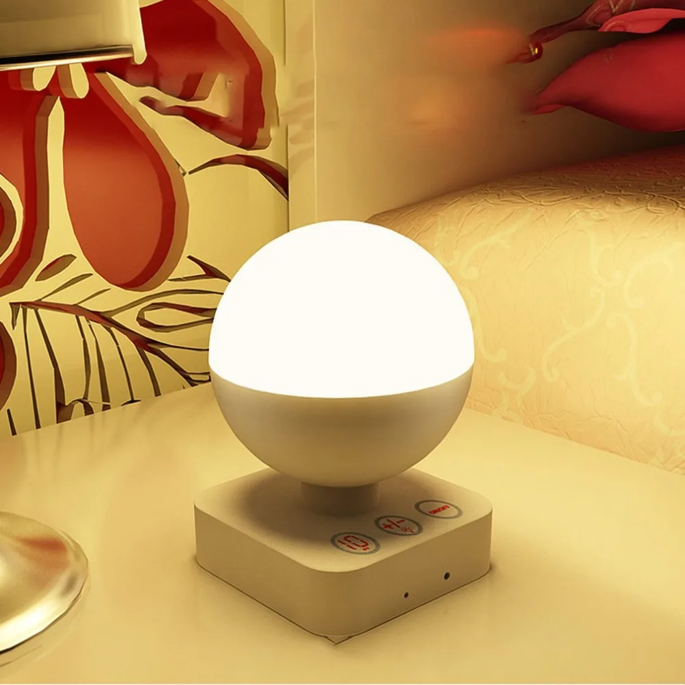 Portable Night Light Universal Home Lamp ABS Smart Bedside Lamp