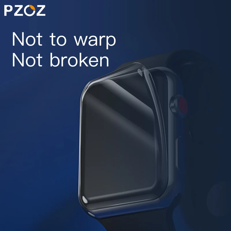 Защитный чехол PZOZ для apple watch 4 5 мягкая Гидрогелевая пленка 3D 1 2 3 38 мм 42 40 44