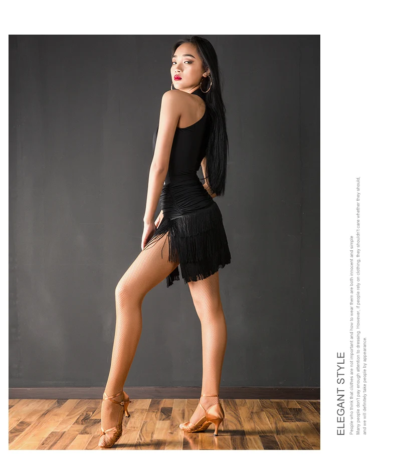 Юбка для латинских танцев, сексуальная черная юбка с бахромой, танцевальные юбки для взрослых, танцевальная одежда для латинского танца, женская одежда DN3518