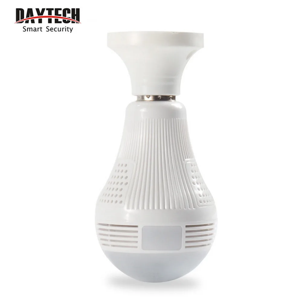 

Daytech 1080P HD 360 degree Wireless IP Camera Bulb Light Fish Eye Surveillance CCTV Camera Home Security WiFi Camera Panoramic