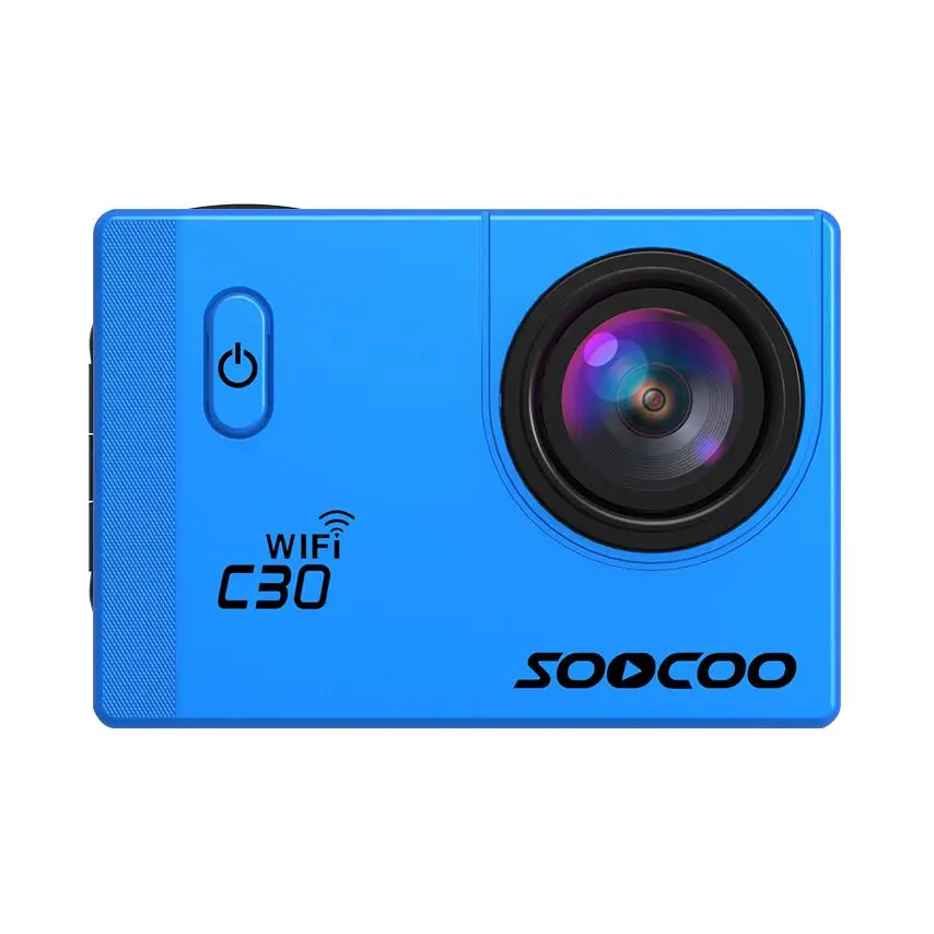 SOOCOO C30 Спортивная Экшн-камера cam Wifi 4 K Gyro Регулируемый 170 градусов объектив 2,0 ЖК-дисплей NTK96660 дайвинг на открытом воздухе DV возможностью погружения на глубину до 30 м Водонепроницаемый - Цвет: Синий