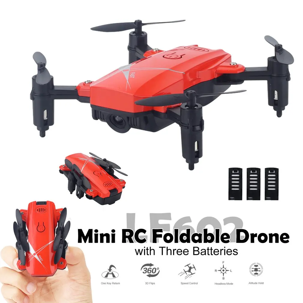 

LF602 2.4G Mini FPV Foldable RC Quadcopter Drone Aircraft with 0.3MP/720P HD Wifi Camera Gesture Selfie Altitude Hold 3 Battery