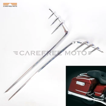 

Chrome ABS Motorcycle Saddlebag Lid Accents Trims Case for 1993-2013 Harley Touring Electra Road Glide with Hard Bags 8646
