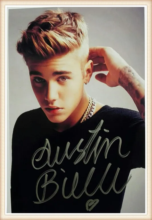 Justin Bieber autographed original signed with pen photo picture 4*6