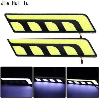 

2Pcs Universal 16CM Car Auto DRL Daytime Runing Lamp Fog COB LED Waterproof Driving Light