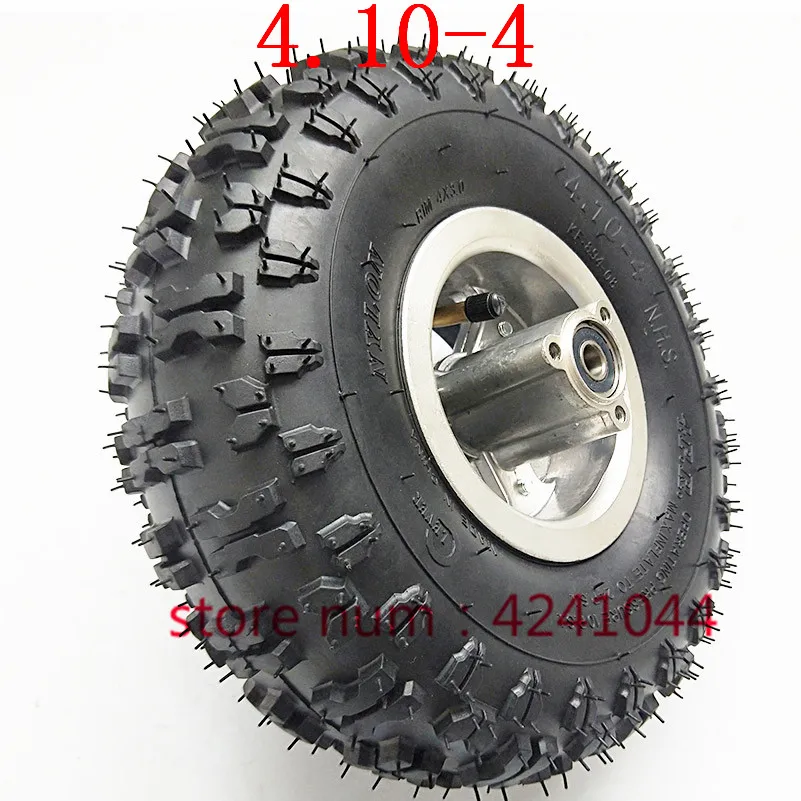 4.10/3.50-4 410/350-4 4.10-4 tires wheels 4 inch hub Rim with 4.10-4 tyre and inner tube fits ATV Quad Go Kart 47cc 49cc