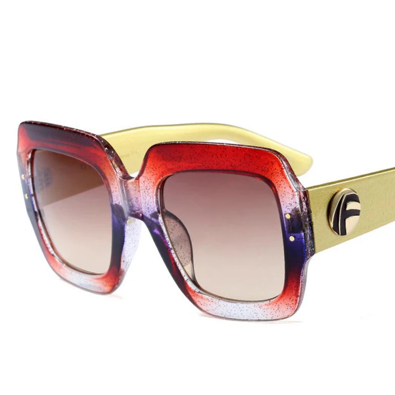 PAWXFB Новые итальянские брендовые дизайнерские Квадратные Солнцезащитные очки больших размеров для женщин и мужчин,, роскошные солнцезащитные очки Gafas de sol - Цвет линз: W7