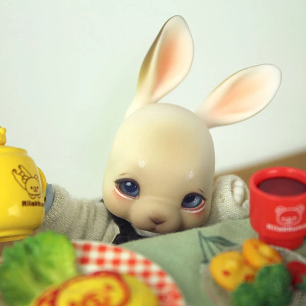 HeHe BJD Tobi(оба лица) кукла маленький питомец кролик счастливый кролик 1/12 кукла
