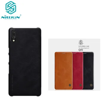

10pcs/lot Wholesale NILLKIN Qin Series Wallet Flip Leather Case For Sony Xperia L3 Genuine Flip Leather Case