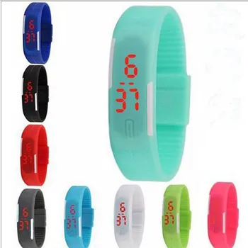 

LED Toys Fashion Boys Girls Kids Children Students Sport Digital Led Watches Touch Screen Rubber fit for Boys and Girls