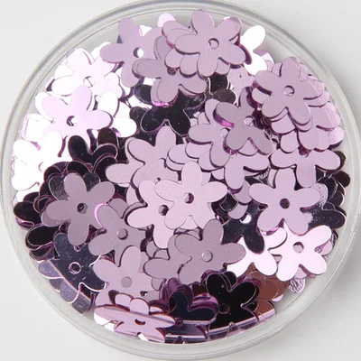 

1000pcs/lot 10mm Flat Flowers Five Petal Loose sequins Sewing Wedding Craft Women Kids DIY Garment Accessories Light Pink Lila