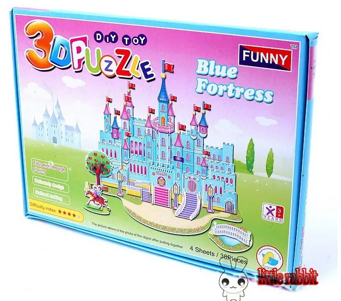 Купить 3д-пазлы развивающие игрушки для детей сделай сам дом бумаги ...