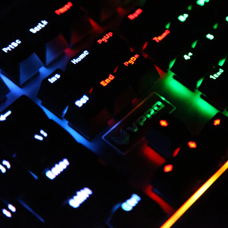 Rapoo V720 RGB подсветка Механическая игровая клавиатура 108 клавиш N-Key rolllover механический переключатель компьютерная игровая клавиатура