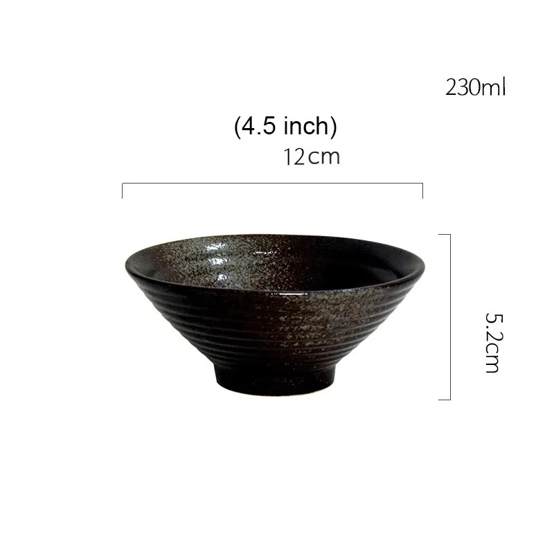 4,5/5,5/6,5/8/9 дюймов японский Керамика Bowl Ramen большая чаша говядина Лапша супа чашки, миски под рис салат контейнер Винтаж Кухня посуда - Цвет: B(4.5inch)
