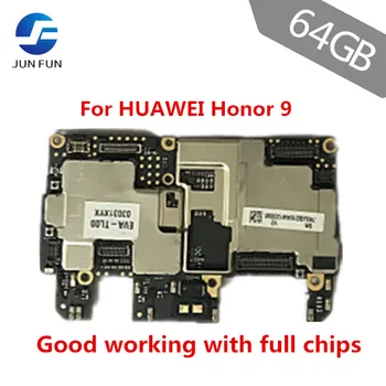 

JUN FUN 4GB RAM 64GB ROM For HUAWEI Honor 9 STF-AL00 Motherboard Unlocked Mainboard EMUI Logic Board With Full Chips