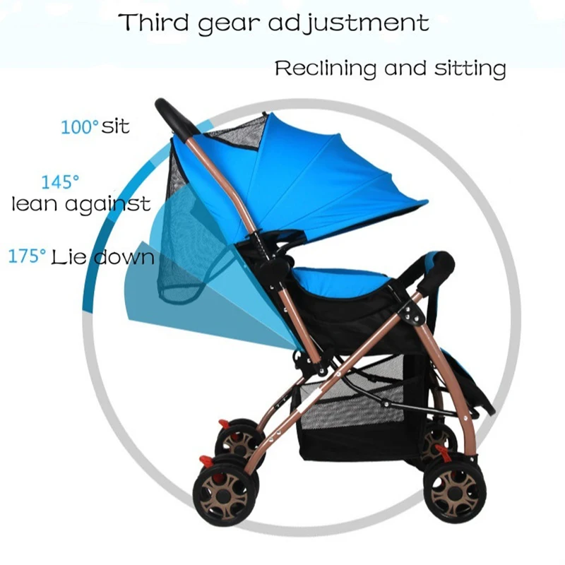 Two-way Push Baby Stroller Lightweight Baby Stroller Baby Stollers Foldable Pushchair  No Tax and Shipping From  EU or CN