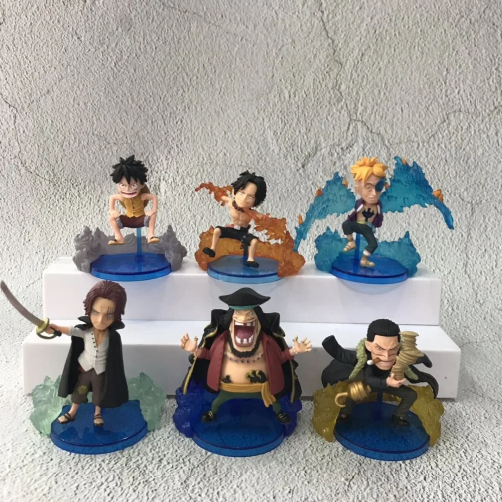 Аниме one piece WCF Луффи туз Марко Шанкс Marshall D Teach Sir крокодил ПВХ фигурка Коллекционная модель детские игрушки кукла подарок