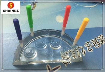 

Free Shipping New Glass 4in1 Cup Oil Oiling Stand + 4pcs Plastic Tip Oiler Watch Repair Tool