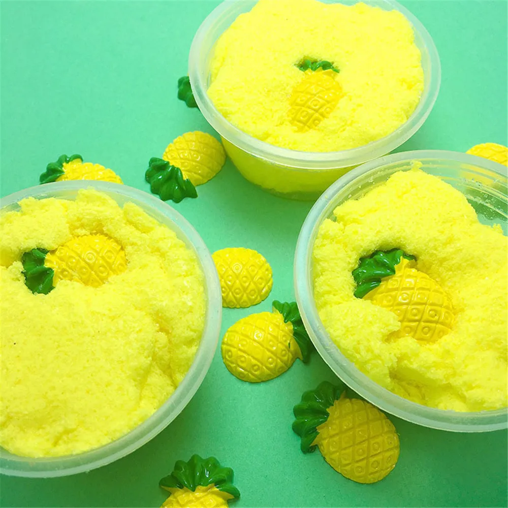 

Fluffy Foam Slime Clay Ball Supplies DIY Light Soft Cotton Charms Slime Fruit Kit Cloud Craft Antistress Kids Toys for Children